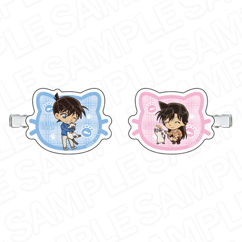 『名探偵コナン』アクリルヘアクリップ 工藤新一&毛利蘭 デフォルメねこ ver.4